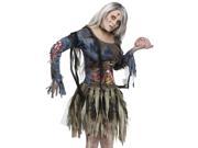 Sexy Womens Zombie Guts Dress Undead Halloween Costume