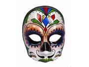 Mens Day of the Dead Dia de los Muertos Costume Half Mask