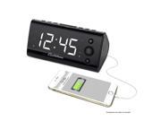 Electrohome USB Charging Alarm Clock Radio for Smartphones Tablets with Dual Alarm Battery Backup Auto Time Set