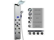 AKDY 52 Tempered Glass Aluminum Shower Panel Az787392M Rain Style Massage System