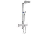 AKDY® 59 Bathroom Multi Function Rainfall Waterfall Style Handheld Wand Body Spray Spout Tub Stainless Steel Shower Panel Tower System w Digital Temperature L