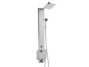 AKDY® 48 Bathroom Rainfall Style Stainless Steel Silver Coating Handheld Wand Bath Shower Panel Tower System w Tub Spout AK N822322