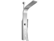 AKDY® 39 Stainless Steel Rainfall Waterfall Style Easy Connect Wall Mount Shower Panel Tower System w Chrome Finish Handheld Wand Massage Jets