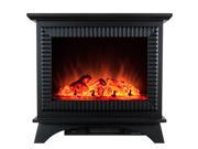 AKDY 23 Electric Fireplace Heat Tempered Glass Freestanding Logs Insert Adjustable 5200 BTU 1500W Heater 2 Setting