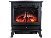 AKDY 25 Electric Fireplace Heat Tempered Glass Freestanding Logs Insert Adjustable 5200 BTU 1500W Heater