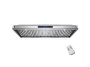 AKDY 54 Stainless Steel Under Cabinet Mount Range Hood Touch Screen Display Light Lamp Baffle Filter Vented Cooking Fan Stove Kitchen Vents