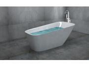 AKDY 67 Acrylic Bathtub Freestanding Bathroom Shower Spa Overflow Body Contemporary Bath Tub Modern Soaking W Bathtub Faucet