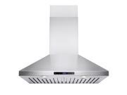 AKDY 30 Stainless Steel Wall Mount Range Hood Touch Screen Display Light Lamp Baffle Filter Ductless Vented Cooking Fan Stove Kitchen Vents