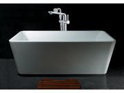 AKDY 67 Acrylic Bathtub Freestanding Bathroom Shower Spa Body Contemporary Bath Tub Modern Soaking W Tub Filler Faucet