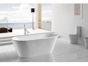 AKDY 67 Acrylic Bathtub Freestanding Bathroom 90 Gallon Capacity Shower Spa Body Contemporary Oval Bath Tub Modern Soaking W Bathtub Faucet