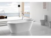 AKDY 67 Acrylic Bathtub Freestanding Bathroom 90 Gallon Capacity Shower Spa Body Contemporary Oval Bath Tub Modern Soaking W Bathtub Faucet
