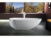 AKDY 67 Acrylic Bathtub Freestanding Bathroom Shower Spa Body Contemporary Oval Bath Tub Modern Soaking W Bathtub Faucet