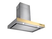 AKDY 36 Stainless Steel Wall Mount Range Hood Push Button Control Light Lamp Aluminum Mesh Filter Ductless Vented Cooking Fan Stove Kitchen Vents