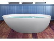AKDY 69 Acrylic Bathtub Freestanding Bathroom Shower Spa Body Contemporary Oval Rounded Bath Tub Modern Soaking W Tub Filler Faucet