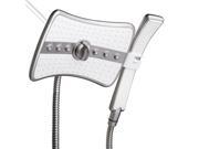 AKDY 9 Rectangular Shower Head with 4 Multi Function Modes and Wand Combo in Titanium Silver