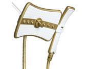 AKDY 9? Rectangular Shower Head with 4 Multi Function Modes and Wand Combo in Gold