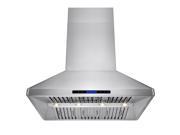 AKDY 48 Stainless Steel Island Mount Range Hood Dual Motor 820 CFM Touch Screen Display Light Lamp Baffle Filter Ductless Vented Cooking Fan Stove Kitchen Vent