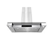 AKDY 36 Stainless Steel Touch Screen Display LED Light Lamp Baffle Filter Convertible Cooking Fan Stove Kitchen Vents Wall Mount Range Hood