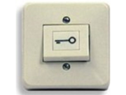 RUTHERFORD CONTROLS 909S MO MOMENTARY ROCKER SWITCH BEIGE SURFACE MOUNT ENGRV.KEY SYMBOL