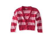 Aeropostale Womens Cropped Stripe Cardigan Sweater 662 L