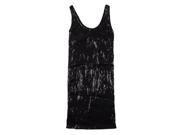 Ecko Unltd. Womens Sequins Tank Pencil Dress black XS