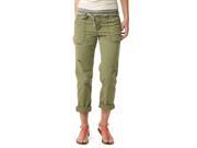 Aeropostale Womens Straight Leg Belted Casual Chino Pants armygreen 3 4x32