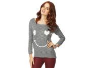 Aeropostale Womens Loose Heart Smile Knit Sweater 053 L