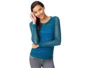 Aeropostale Womens Sheer Cable Knit Sweater 418 S