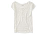 Aeropostale Womens Sheer Mixed Knit Henley Sweater 047 S