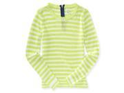 Aeropostale Womens Striped Zip Back Knit Sweater 312 S