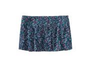 Aeropostale Womens Floral Corduroy Mini Skirt teal M