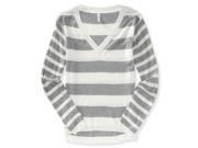 Aeropostale Womens Striped V Neck Knit Sweater 047 XS