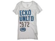 Ecko Unltd. Womens 1972 Crw Nk Graphic T Shirt white S
