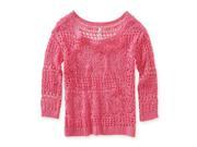 Aeropostale Womens Neon Cable Knit Sweater 644 L