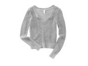 Aeropostale Womens Solid Cable V Neck Knit Sweater 052 XL