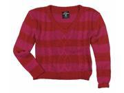 Ecko Unltd. Womens Open Neck Stripe Metallic Cable Cardigan Sweater truekord M