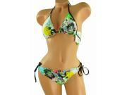 Local Motion Womens Geo color 2 Piece Bikini multicolor XS