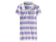 Aeropostale Womens Embroidered Striped Polo Shirt 530 M