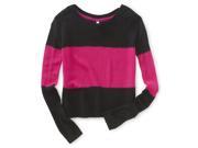 Aeropostale Womens Colorblock Boxy Crew Knit Sweater 583 XS