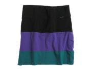 Ecko Unltd. Womens Color Block Stripe Knit Mini Skirt black L