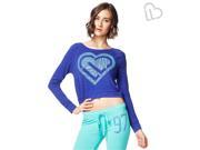 Aeropostale Womens Heart Icon Crop Sweatshirt 440 S