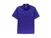 IZOD Mens Golf Striped Rugby Polo Shirt libertypurple S