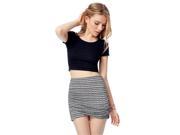 Aeropostale Womens Ruched Print Mini Skirt 047 L