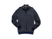 Tasso Elba Mens Tweed 1 4 Zip Pullover Sweater nighthtr M