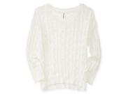 Aeropostale Womens Sheer Cable Pullover Sweater 047 L