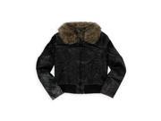 Dollhouse Womens Faux Fur Bomber Jacket black M