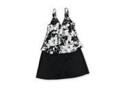 MiracleSuit Womens Corynne Skirted 2 Piece Tankini black 14
