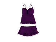 Profile Womens Starlet Skirtini 2 Piece Tankini violet 10