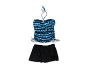 Michael Kors Womens Tie Dye Skirted 2 Piece Bandeau 402blk 22W