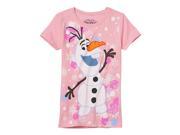 Disney Girls Snowflake Olaf Graphic T Shirt lightpink XS